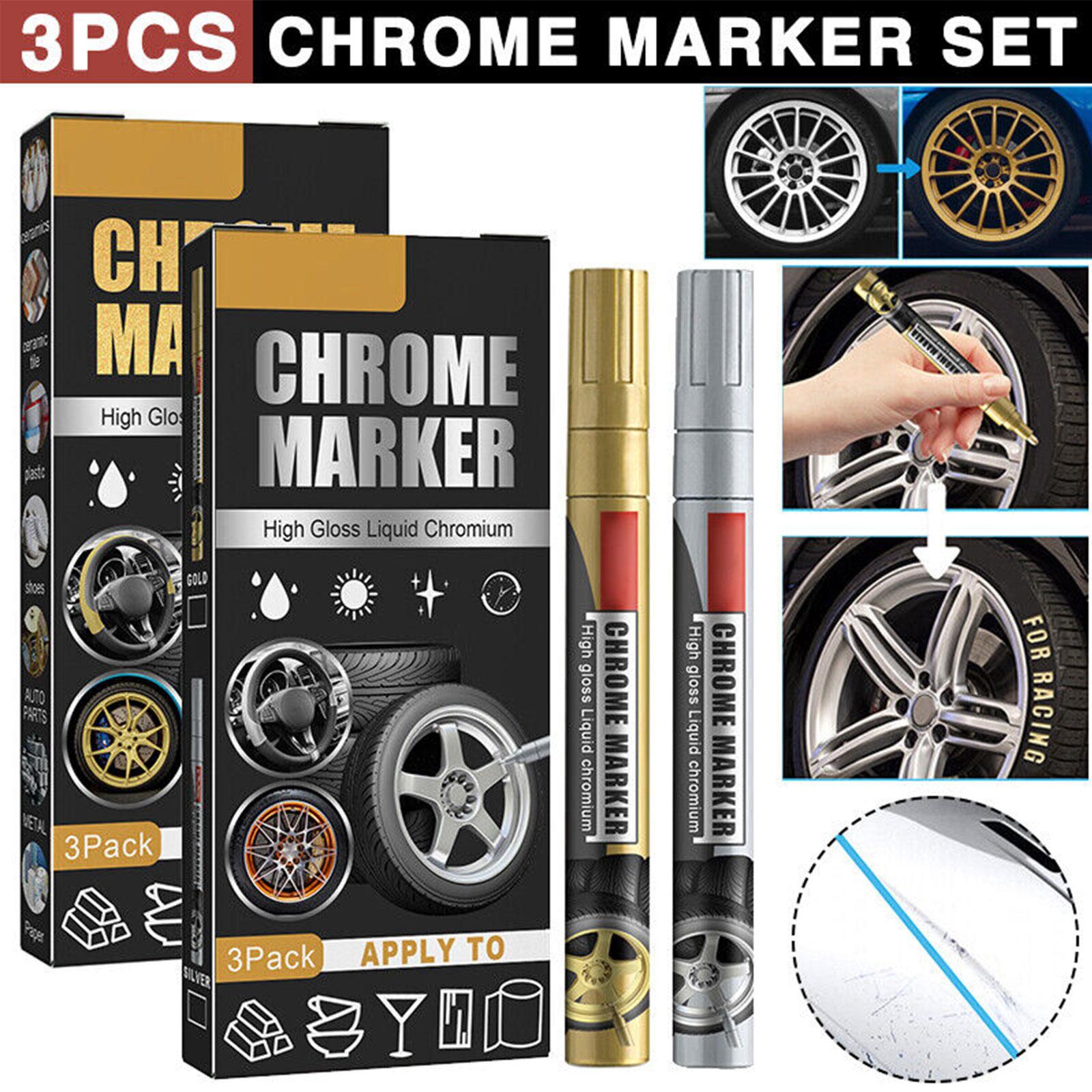 Tee Height Marker - 3 шт./компл. хромированный маркер для автомобиля